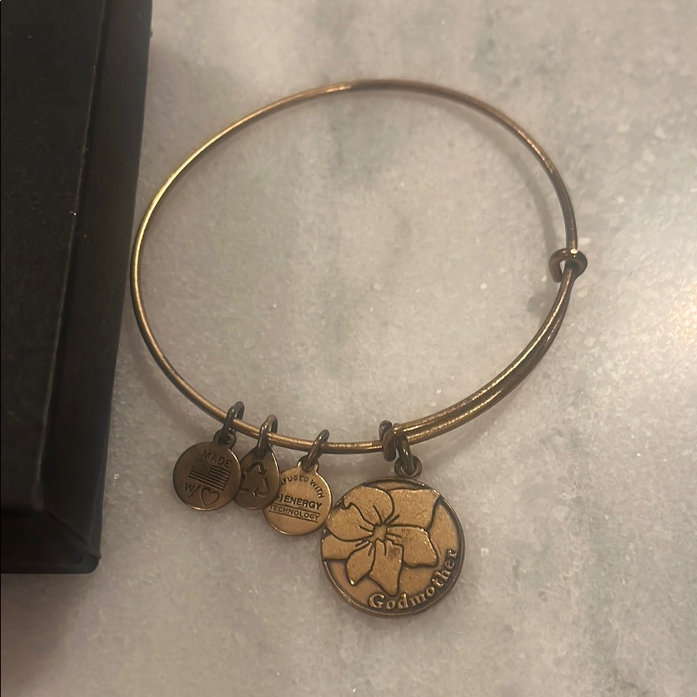 Alex and Ani Gold Bangle godmother Bracelet